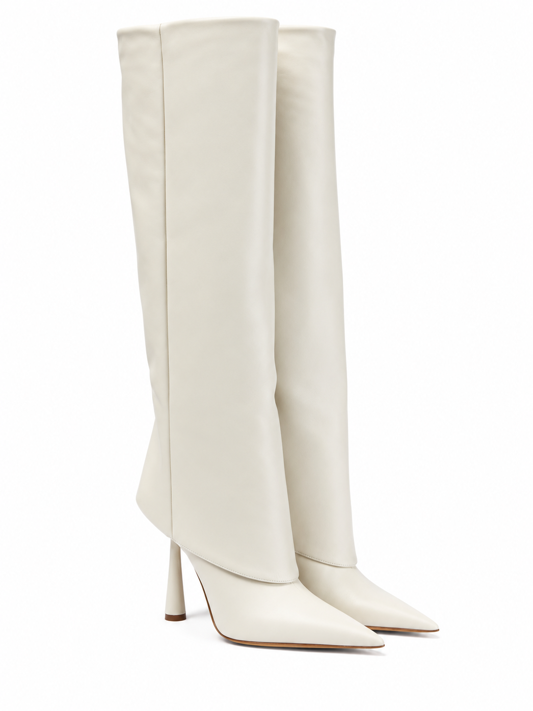 GENEVIÈVE | Croc-Embossed Knee-High Stiletto Boots
